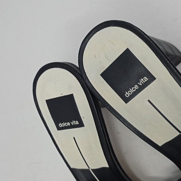 Dolce Vita Priana Block Heel Black Sandals Size 11 - Picture 5 of 7